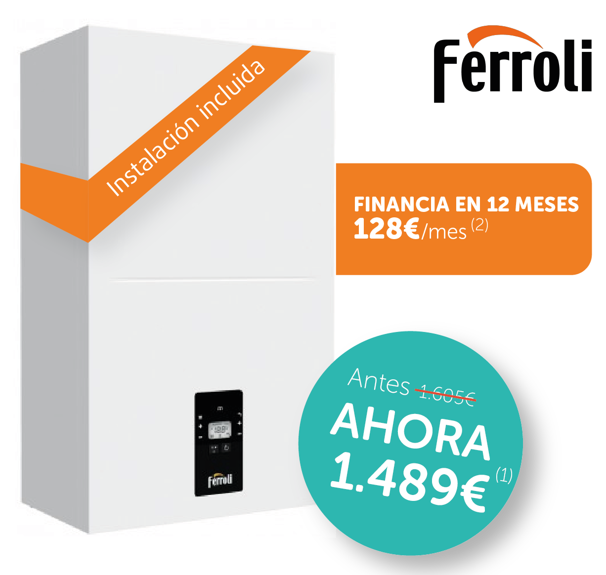 Barcelona Caldera Ferroli Bluhelix Alpha 28